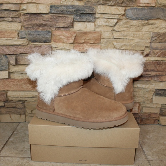 UGG MILLA MINI Toscana Fluff Suede Shearling Boots - Picture 3 of 8